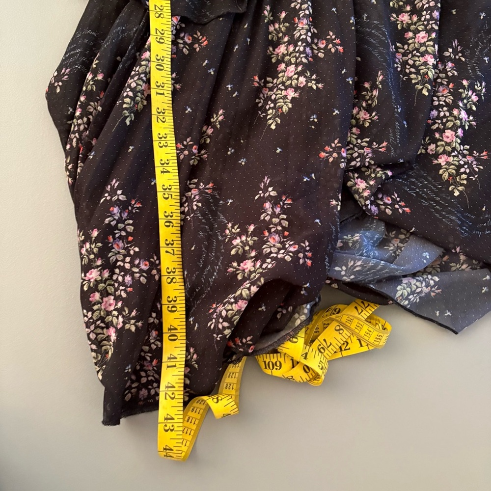 AMUR Elegant Black Floral One-Shoulder Dress Sz 14 - Picture 8 of 8